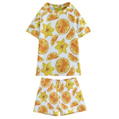 Oranges Love Kids  Swim Tee And Shorts Set by designsbymallika