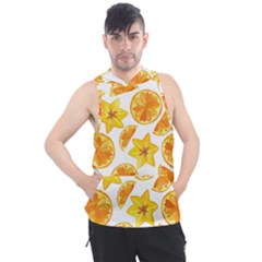 Oranges Love Men s Sleeveless Hoodie by designsbymallika