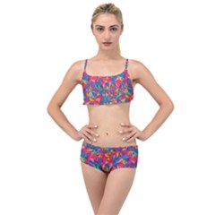 Abstract Boom Pattern Layered Top Bikini Set by designsbymallika