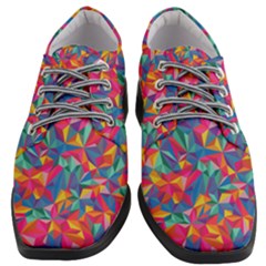 Abstract Boom Pattern Women Heeled Oxford Shoes by designsbymallika