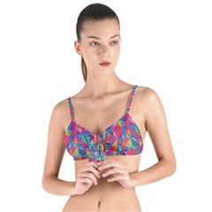 Abstract Boom Pattern Tie Up Cut Bikini Top by designsbymallika