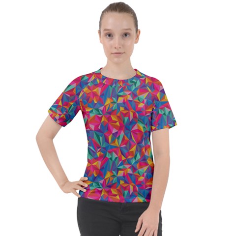 Abstract Boom Pattern Women s Sport Raglan Tee by designsbymallika