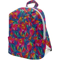 Abstract Boom Pattern Zip Up Backpack by designsbymallika