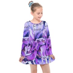 La Vie Est Belle No 2 Kids  Long Sleeve Dress by sfbijiart