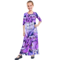 La Vie Est Belle No 2 Kids  Quarter Sleeve Maxi Dress by sfbijiart