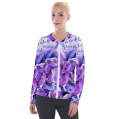 La Vie Est Belle No 2 Velvet Zip Up Jacket by sfbijiart