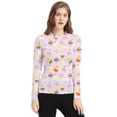 Cupcakes Festival Pattern Women s Long Sleeve Rash Guard by beyondimagination