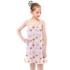 Cupcakes Festival Pattern Kids  Overall Dress