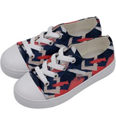 Paint Brush Feels Kids  Low Top Canvas Sneakers by designsbymallika