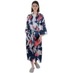 Paint Brush Feels Maxi Satin Kimono by designsbymallika