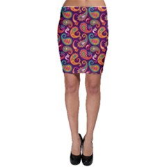 Paisley Purple Bodycon Skirt by designsbymallika