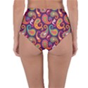 Paisley Purple Reversible High-Waist Bikini Bottoms View2