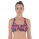 Paisley Purple Cross Back Sports Bra View1