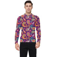 Paisley Purple Men s Long Sleeve Rash Guard