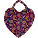 Paisley Purple Giant Heart Shaped Tote View1