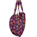 Paisley Purple Giant Heart Shaped Tote View4