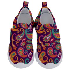 Paisley Purple Kids  Velcro No Lace Shoes by designsbymallika