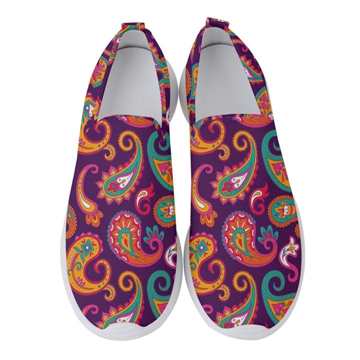 Paisley Purple Women s Slip On Sneakers