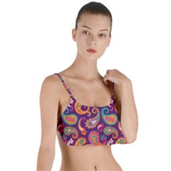 Paisley Purple Layered Top Bikini Top  by designsbymallika