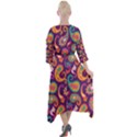 Paisley Purple Quarter Sleeve Wrap Front Maxi Dress View2