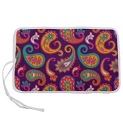 Paisley Purple Pen Storage Case (m) by designsbymallika