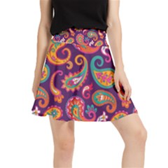 Paisley Purple Waistband Skirt