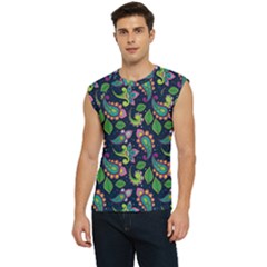 Paisley Green Print Men s Raglan Cap Sleeve Tee