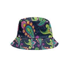 Paisley Green Print Bucket Hat (kids) by designsbymallika