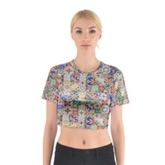 Mosaic Print Cotton Crop Top by designsbymallika