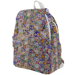 Mosaic Print Top Flap Backpack by designsbymallika