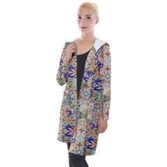 Mosaic Print Hooded Pocket Cardigan by designsbymallika