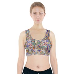 Mosaic Print Sports Bra With Pocket by designsbymallika