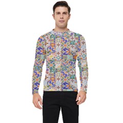 Mosaic Print Men s Long Sleeve Rash Guard