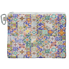 Mosaic Print Canvas Cosmetic Bag (xxl) by designsbymallika