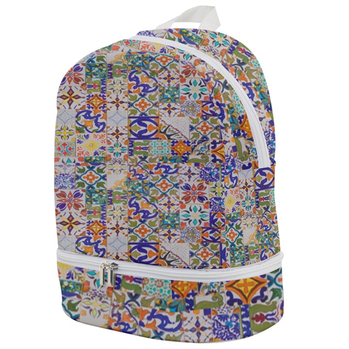 Mosaic Print Zip Bottom Backpack