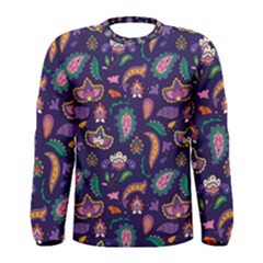 Paisley Print 2 Men s Long Sleeve Tee by designsbymallika