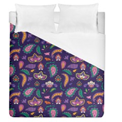 Paisley Print 2 Duvet Cover (queen Size) by designsbymallika