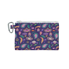 Paisley Print 2 Canvas Cosmetic Bag (small) by designsbymallika