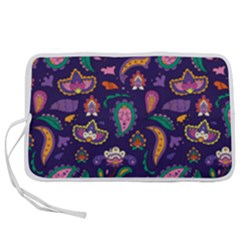 Paisley Print 2 Pen Storage Case (m)