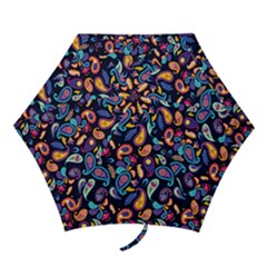 Paisley Baatik Purple Print Mini Folding Umbrellas by designsbymallika