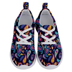 Paisley Baatik Purple Print Running Shoes by designsbymallika