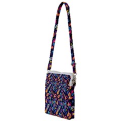 Paisley Baatik Purple Print Multi Function Travel Bag by designsbymallika