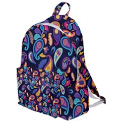 Paisley Baatik Purple Print The Plain Backpack by designsbymallika