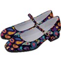 Paisley Baatik Purple Print Women s Mary Jane Shoes View2