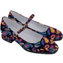 Paisley Baatik Purple Print Women s Mary Jane Shoes View3