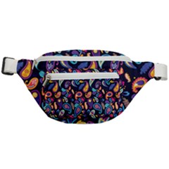 Paisley Baatik Purple Print Fanny Pack