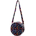 Paisley Baatik Purple Print Crossbody Circle Bag View1