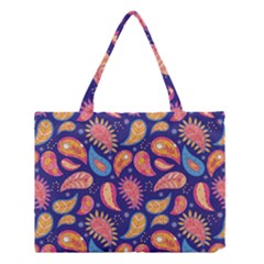 Blue Paisley Print 2 Medium Tote Bag