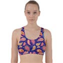 Blue Paisley Print 2 Back Weave Sports Bra View1