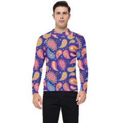 Blue Paisley Print 2 Men s Long Sleeve Rash Guard